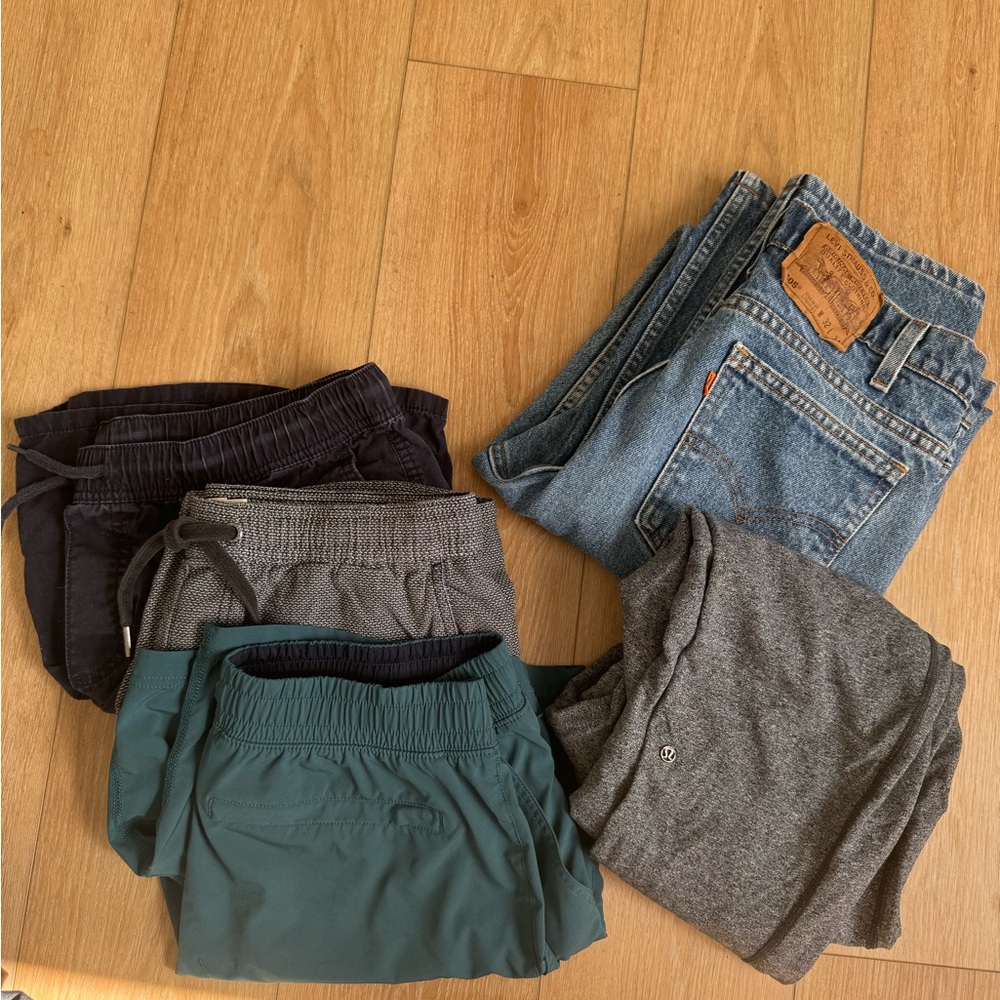 Men’s Pants & Shorts Bundle - Levi’s Orange Tag, Lululemon, Rhone & more!